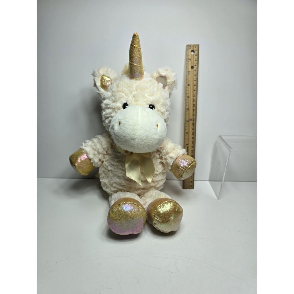 Kellytoy Animal Pals Unicorn Cream Tan Gold Shimmer Stuffed Animal 12 Inch 2020